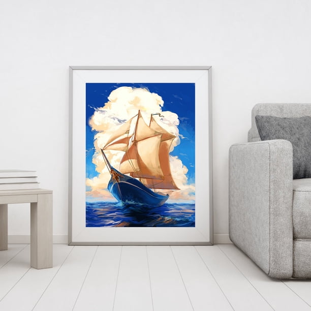 Cuadros Decorativos Dibujo de velero sin marcopintura al óleo DIY por númerolienzodecoración del hogar (M975) Ndcxsfigh Nuevos Originales