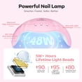 thumbnail image 6 of Modelones Poly Nail Gel Kit, 6 Colors Poly Extension Gel Clear Pink White with 48W Nail Lamp 3D Nail Charms Builder Slip Solution Complete Toe Nail Kit Supplies for Starter, 6 of 9