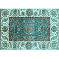thumbnail image 1 of Ahgly Company Indoor Rectangle Oriental Light Blue Traditional Area Rugs, 7' x 9', 1 of 4