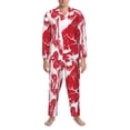thumbnail image 3 of Hirioo Abstract meat for Men's Pajama Sets 2 Piece Pjs Men's Long-Sleeved Pajama Set Button Down Sleepwear,S-XXL-Large, 3 of 7