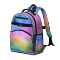 thumbnail image 2 of Rainbow Tie Dye Cloud Pattern Backpack for School,Cute School Bag,Schoolbag with Adjustable Shoulder Straps & Padded Back,15.25"x11.5"x5.25", 2 of 5