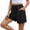 *3-Black, variant on VBVC Women's Drawstring Striped Cotton-Linen Shorts,Elastic Waist Pleated Casual Shorts For Women,Ladies Lightweight Summer Beach Bottoms with Pockets,Red,S-2XL