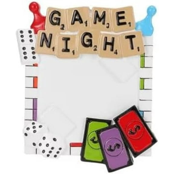 Board Game Family Fun Night Personalized Resin Christmas Ornament 1 Piece Kit