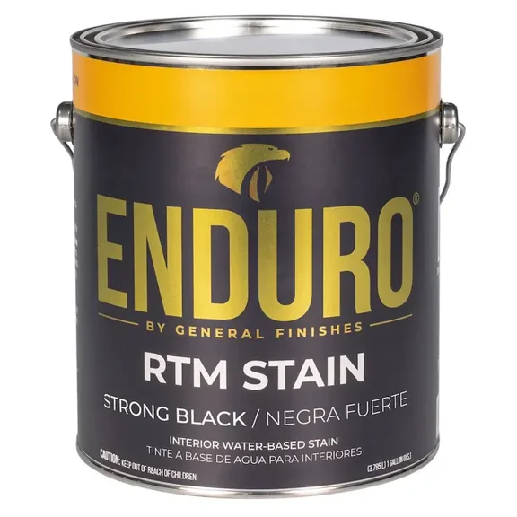 1 gal General Finishes GSTB Strong Black Enduro RTM Water-Based Wood Stain