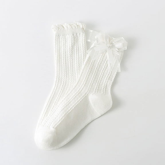 Women's Bow Crew Socks Soft Breathable Dress Socks for Girls and Ladies Size:One Size