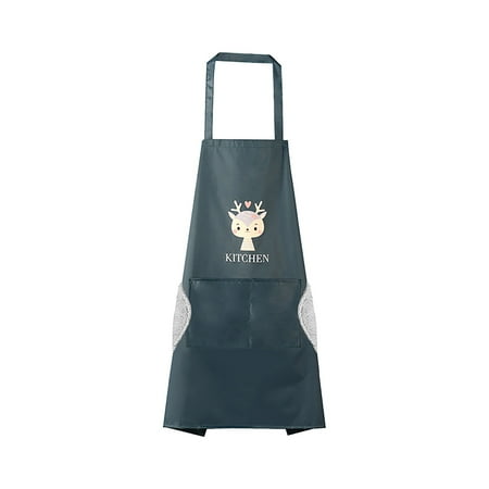 

Ymkly Kitchen Utensils Set Kitchen Apron With Hand Wiping Waterproof Oily Apron Housework Cleaning Hanging Neck Apron Apron Clearance Items(Blue)