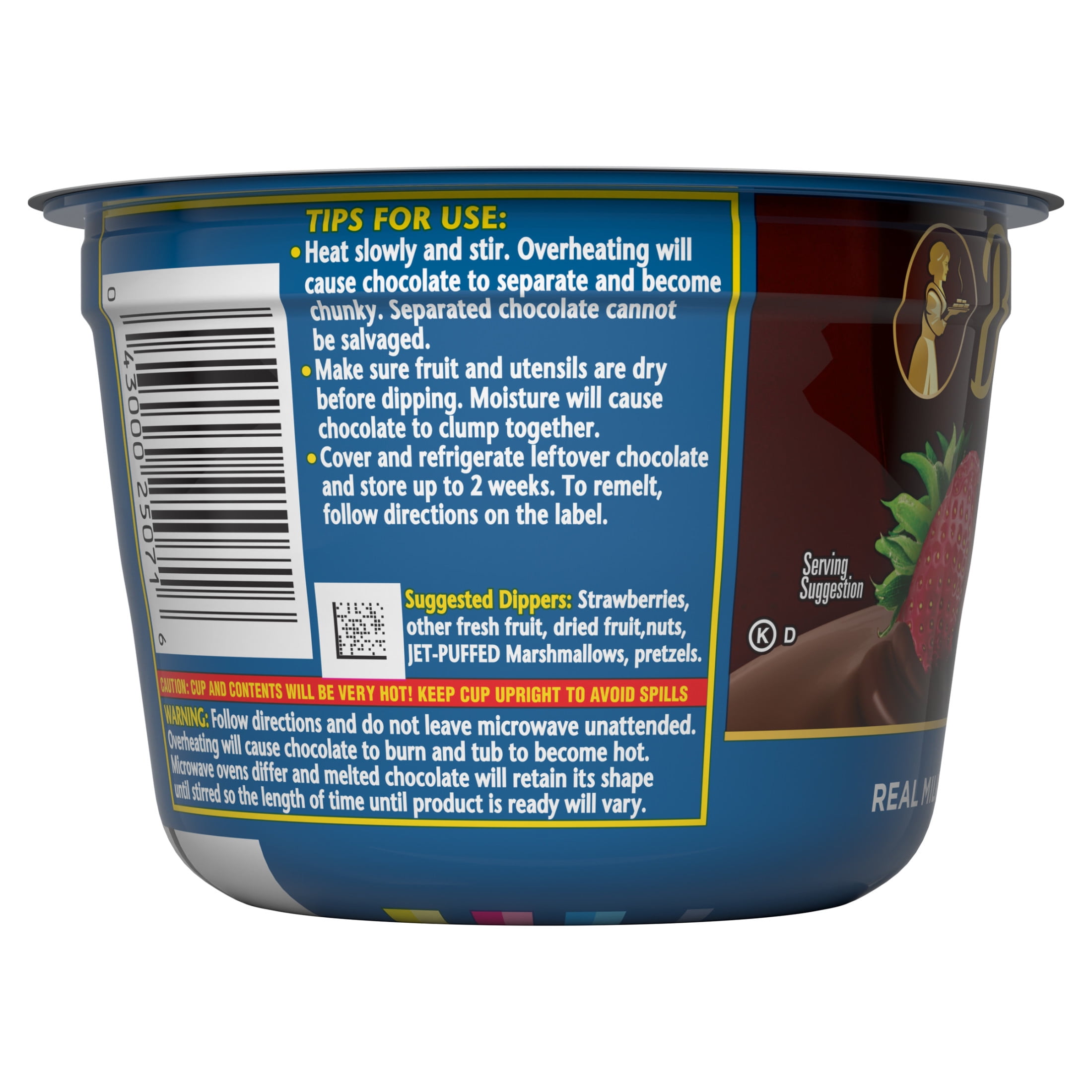 (8 pack) Baker's Real Milk Dipping Chocolate, 7 oz Cup