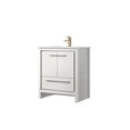 thumbnail image 2 of Lafarre 30 in W x 20 in D White Bath Vanity, White Quartz Top and Rose Gold Faucet Set, 2 of 3