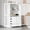 White, variant on Oufan 75" Farmhouse Pantry Cabinet, Pine Display Cabinet with 2 Glass Doors & 4 Drawers, Freestanding Storage Cabinet for Living Room, Kitchen