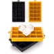 thumbnail image 1 of Trays Of 15 Ice Cubes, Or 30 Ice Cubes - Silicone Ice Cube Tray - Bpa Free - Black/yellow, 1 of 5