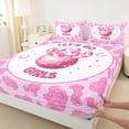 thumbnail image 3 of Homewish Western Cowgirl Hat Twin Sheet Sets,3D Disco Ball Twin Fitted Sheet,Rustic Cow Pattern Flat Sheet For Girls Teens,Ultra Soft Home Decor,3-Piece, 3 of 7