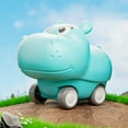 thumbnail image 7 of Loespoir Cute Pet Animals Press Car Toy with Hippopotamus Design, Inertia Powered for Easy Play, Interactive Vehicle, Gift for Birthday and Holiday, Motor Skills Development(Blue), 7 of 7