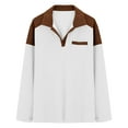 thumbnail image 3 of Mens Waffle Spring Clothes, Long Sleeve Shirts for Men Casual Vintage Solid Color Lapel V Neck T-Shirts with Pockets, 3 of 6