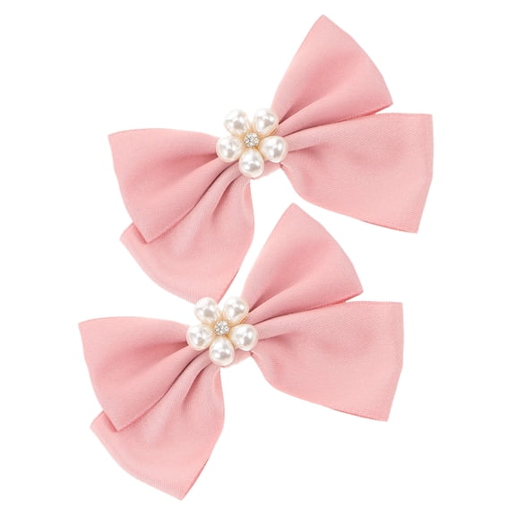 BESTYASH 2Pcs Pink Wedding Bridal Shoe Clips Stylish Bow Shoe Decorations Easy to Attach