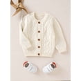 thumbnail image 1 of Baby Girls Long Sleeve CrewneckButton-Down Cardigan Sweater for Spring Fall WInter, 0-18 Months, 1 of 9