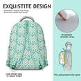 thumbnail image 5 of Boho Print College Backpack - Spacious 17 Inch Laptop Compartment, Tribal Design, Heavy Duty Oxford Material, Roomy for School Supplies, 5 of 6