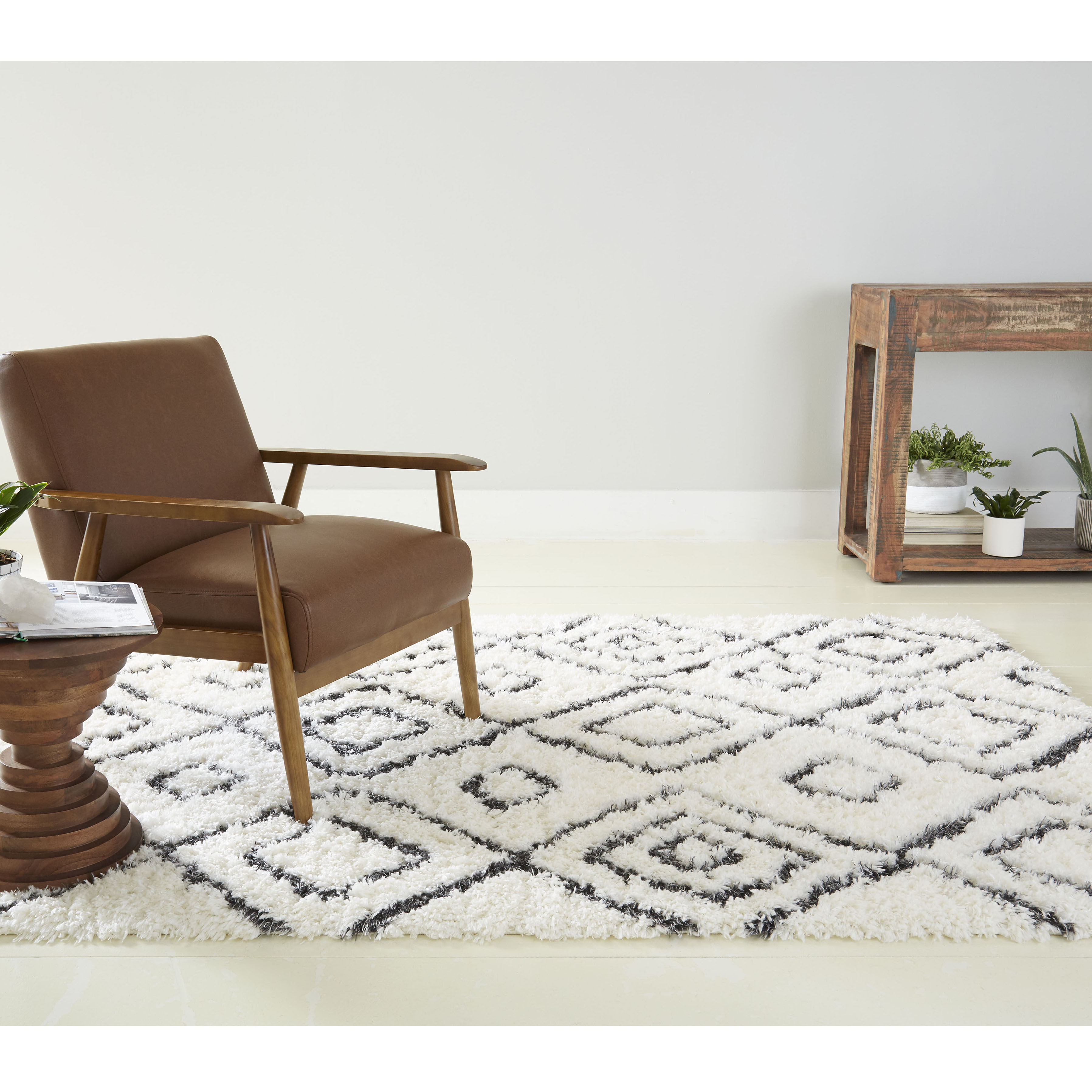 Laura Hill Cambridge Brooks Area Rug, Ivory/Charcoal, 5'2"x7'2"