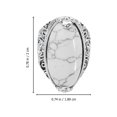thumbnail image 3 of Elegante anillo turquesa de estilo bohemio tallado, anillo de moda para dama, joyería, 3 of 5