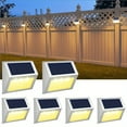 thumbnail image 1 of 1pc/6pcs Outdoor Solar Lights, Solar Deck Lights, Solar Powered Outdoor Lights Waterproof Outside Lights For Garden Backyard Patio Yard Fence Post Stair Step Wall Railing Lighting, 1 of 4