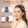 thumbnail image 7 of Sparkling Crystal Stone Braided Hair Clips, 2026 New Elegant Decorative Hair Accessories for Party, Easily Braided Hair Bands, Rhinestone Hairs Clips for Women and Girls (Multi-color, 2pcs), 7 of 7