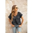 thumbnail image 6 of Uvplove Summer Blouses for Women Elegant Casual V Neck Chiffon Blouses Tops Shirts,Black Dot,S, 6 of 8