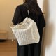 thumbnail image 2 of Bolso Mano Acolchado Informal para Mujer Bolso Hombro Acolchado Bolso Suave para Citas Diarias (blanco), 2 of 9