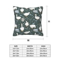 thumbnail image 2 of Throw Pillow Covers, Cartoon Flower Cute Duck Soft Square Pillow Cases with Invisible Zipper for Couch Bed Sofa, Farmhouse Fall Home Decor 12"x12", 2 of 7