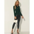 thumbnail image 4 of INSPIRE CHIC Blusa clásica a cuadros con botones y cuello de manga larga para mujer Verde XS, 4 of 5