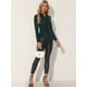 thumbnail image 4 of INSPIRE CHIC Blusa clásica a cuadros con botones y cuello de manga larga para mujer Verde M, 4 of 5