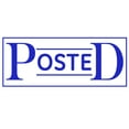 thumbnail image 1 of Printtoo Posted Self Inking Rubber Stamp Pre-Inked Office Stamp- Home Office Business Stationery, 47 x 20 mm Blue, 1 of 7