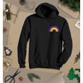 thumbnail image 3 of S4E Men's Rainbow Flag LGBTQ Gay Pride Hoodie Sweatshirts Medium Black, 3 of 4
