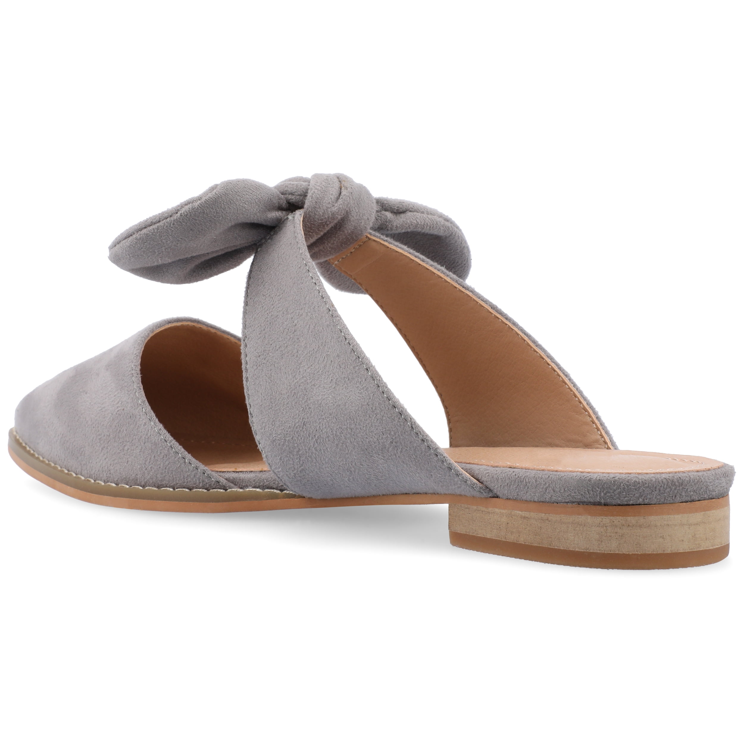Journee Womens Telulah Narrow Width Slip On Pointed Toe Mule Flats
