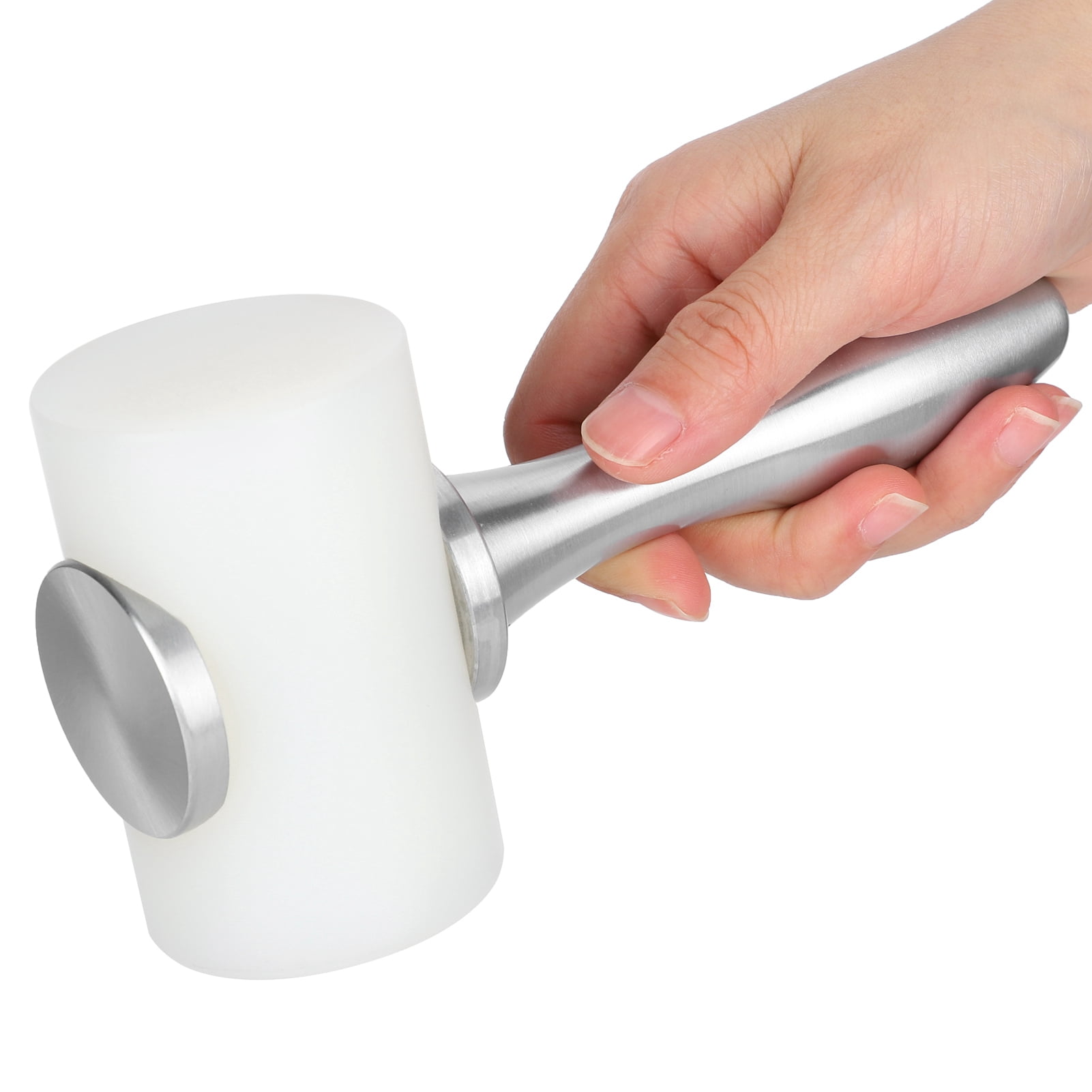 Suodoka Leather Craft Hammer Nylon Carving Engraving Punching Tool (Double Head White) 7.48 in / 19 cm