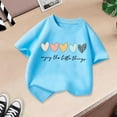 thumbnail image 2 of 100 Days Of School Shirt Girls Size 6/7 Boy Kid Color Block 100 Dyas Of Shool Print Athletic Shirts Loose Fit Fashion Shirts Tee Tops Pullover Tops,Z2-Blue,7-8 Years, 2 of 4