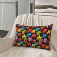 thumbnail image 5 of Naloa Rainbow Colorful Maple Leaves Pillowcase, Throw Pillowcase, Wrinkle-Free, Stain-Resistant with Hidden Zipper for Bedroom Sofa-20"x30", 5 of 6