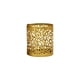 thumbnail image 2 of Portavelas de Tono Dorado, Diseño de Calado de Hierro con Cortes Geométricos, Centro de Mesa Decorativo, Adorno Ligero, 6x6x8.5 cm para Decoración del Hogar, 2 of 6