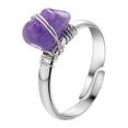 thumbnail image 1 of Anillos de cristal pteado Hugo Envoltura de ambre Joyas para Mujeres Chica Madre Decoración, 1 of 9