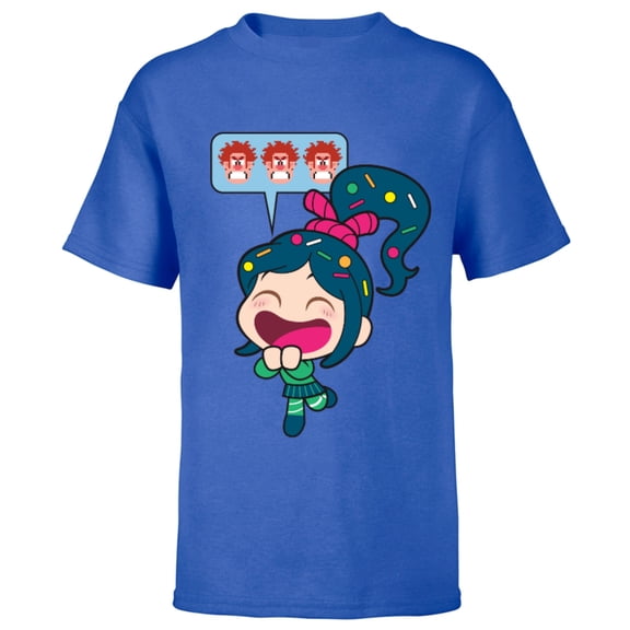 Disney Ralph Breaks the Internet Laughing Vanellope T-Shirt - Short Sleeve T-Shirt for Kids - Customized-Royal