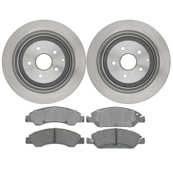 AutoShack Rear Brake Rotors and Performance Ceramic Pads Kit Driver and Passenger Side Replacement for 2011-2020 Toyota Sienna 2014-2019 Highlander 2010-2015 Lexus RX350 RX450h AWD FWD R41546-PCD391