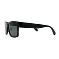 thumbnail image 3 of Mens Classy Moulded Thick Horn Rim Rectangle Fashion Sunglasses Shiny Black Green, 3 of 4