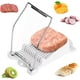 thumbnail image 1 of Cortadora de queso de acero inoxidable, cortadora de huevos duros, frutas, alimentos blandos, carne enlatada, cortadora de sushi con 10 alambres de corte, resistente y no se deforma fácilmente, 1 of 4