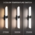 thumbnail image 2 of WAC Lighting Fallon 23" LED 2-Light 3-CCT Aluminum Bath Vanity Light in Black, 2 of 5
