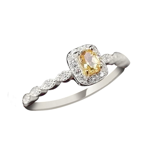 Product Category Rings Citrine Open Ring Natural Stone Delicate Design for Girls Jewelry Ideas