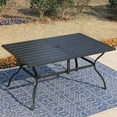 MF Studio 7Piece Outdoor Patio Dining Set with Rectangle Steel Table