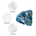 thumbnail image 3 of Pofeuu snow board blue Print Beanie Hat for Men Women Knit Winter Hat Warm Cuffed Skull Beanie Slouchy Soft Unisex, 3 of 6
