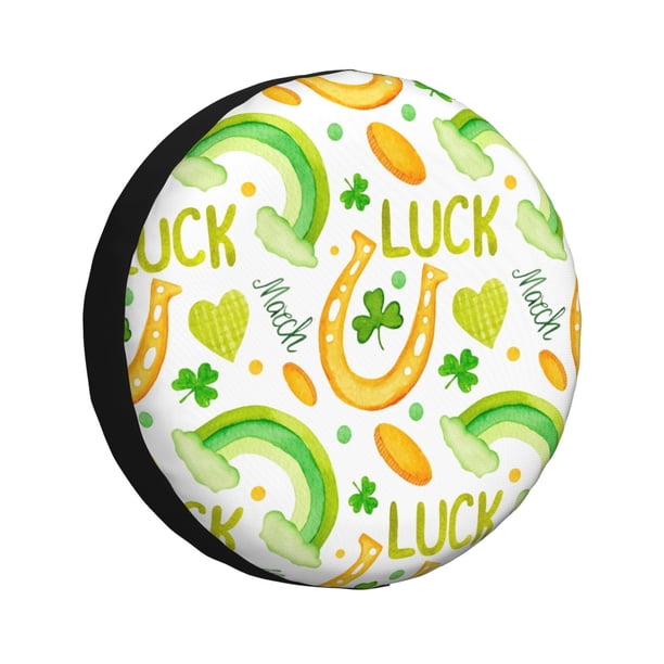 Balery St Patrick's Day1 Cubiertas para Neumáticos - Protector Resistente para Neumáticos de Camioneta, SUV, Remolque, Camper y RV-17 inch