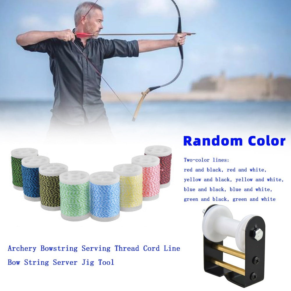 Archery Bowstring Serving Thread Cord Line with Bow String Server Jig