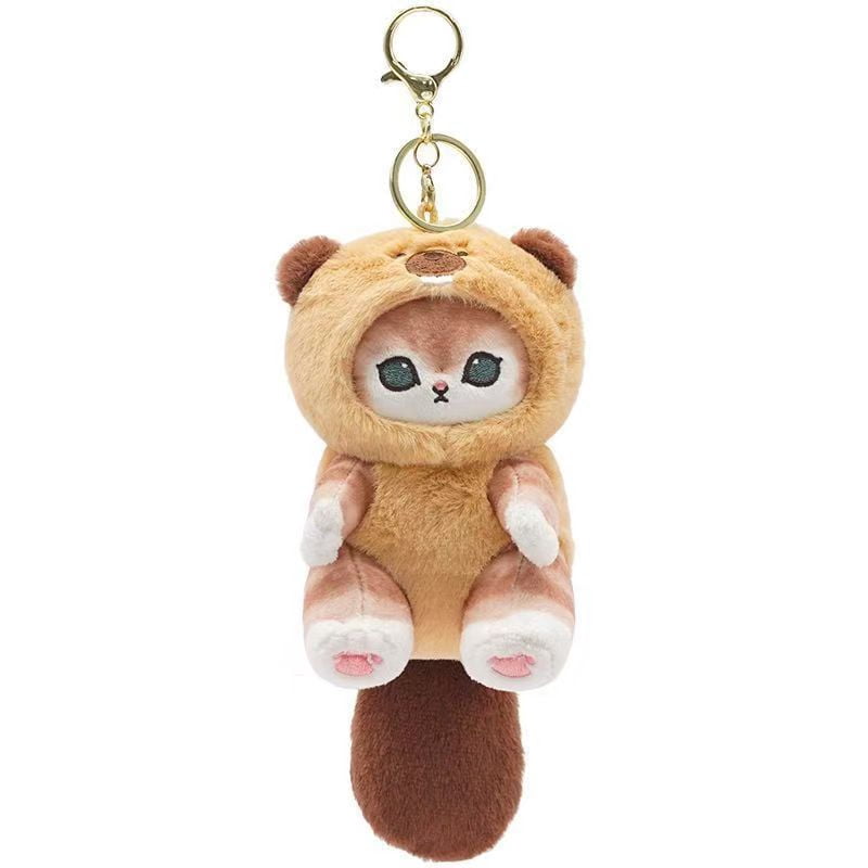 ALL 4 Types Mofusand Plush Doll Keychain Cute Key Chain Bag Stuffed Animals Gift