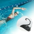 thumbnail image 2 of Unique Bargains 1 Pc Silicone Swans Pattern Swim Cap White, 2 of 5