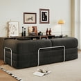 thumbnail image 6 of Miniyam 79" Compression Sofa, Convertible Floor Sofa Bed-with Pillow Back Support Armrest for Living Room, Bedroom, Black, 6 of 24